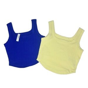 NWT Bundle Of 2 Madewell The Tailored Cool Sculpt Luma Crop Summer Tank Top XS